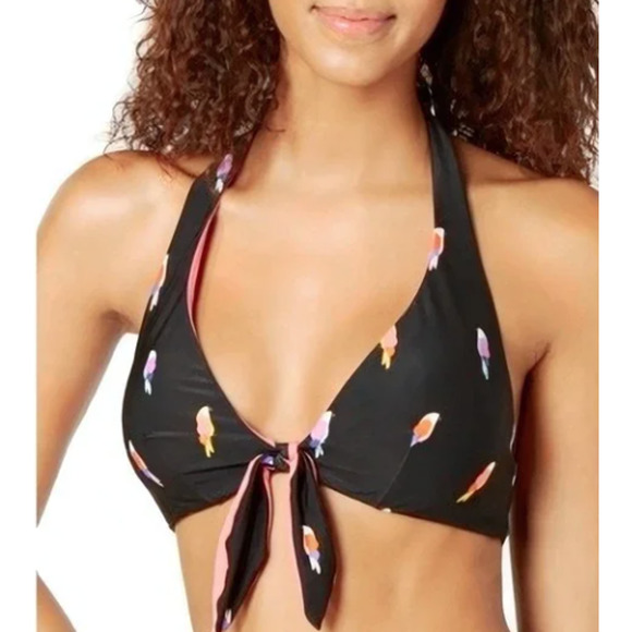 kate spade Other - Kate Spade Flock Party Reversible Halter Top~Black NWT size M